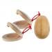 MagiDeal A Pair Wooden Castanets + 1 Piece Handcrafted Wooden Egg Rattle Toy for Kids Gift Hand Percussion