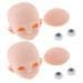 Injoyo 2 Sets 1/3 Doll Head Mold with Backplate Screw & Eyes Set for LUTS DOD SD DZ Dolls DIY Custom Cosplay Dolls Making and Repair