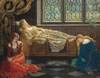 Framed Wall Art Print The Sleeping Beauty, 1921 by John Collier 17.62 x 15.00