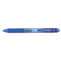 Pentel Gel Pen, Retractable, .5mm, Needle Fine Tip, Blue Ink