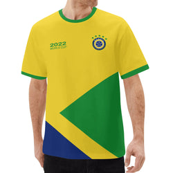 Mens All Over Print Short Sleeve T-Shirt-Brazil