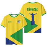 Mens All Over Print Short Sleeve T-Shirt-Brazil