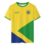 Mens All Over Print Short Sleeve T-Shirt-Brazil