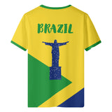 Mens All Over Print Short Sleeve T-Shirt-Brazil