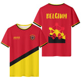 Mens All Over Print Short Sleeve T-Shirt-Belgium