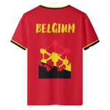 Mens All Over Print Short Sleeve T-Shirt-Belgium