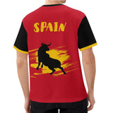 Mens All Over Print Short Sleeve T-Shirt-Spain