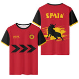 Mens All Over Print Short Sleeve T-Shirt-Spain