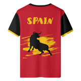 Mens All Over Print Short Sleeve T-Shirt-Spain