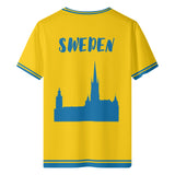 Mens All Over Print Short Sleeve T-Shirt-Sweden
