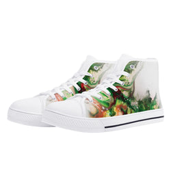 Green Goo Mens Printed + Embroidered High Top Canvas Shoes