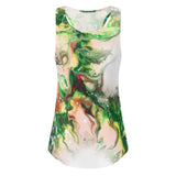 Green Goo Womens All Over Print Vest