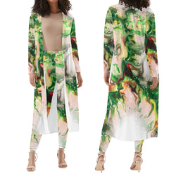 Green Goo Womens Long Sleeve Cardigan and Leggings 2pcs