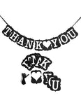 Wedding THANK YOU Banner Black Square Card Paper Wedding Decorations