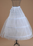 Short Wedding Petticoats White Taffeta A Line 1 Layer 3 Hoop Bridal Petticoats