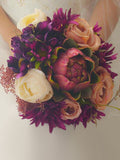 Wedding Flower Bouquet Succulent Purple Bridal Bouquets