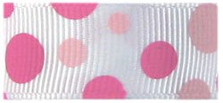 HipGirl 5/8" Dippin' Dot Grosgrain Ribbon for Craft, Sewing, Hair Bow Making and More (20yd