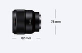 Sony SEL85F18 85mm F/1.8-22 Medium-Telephoto Fixed Prime Camera Lens, Black