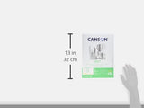 CANSON 1557 Extra White 120gsm A3 Sketch Paper, Light Grain, 50 Sheets, Ideal for Professional Artists & Illustrators