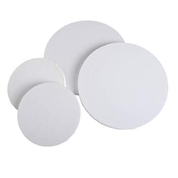 IVON Round Canvas, 4pcs Professional Stretched Circle Canvas Board for Painting, Acrylic Pouring - 12'' & 8''