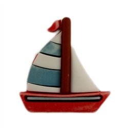 Buttons Galore Sailboat Bulk 3D - 25 Buttons