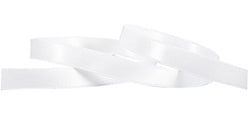 White Ribbon for Crafts - Hipgirl Wholesale Bulk 100 Yard 3/8" Double Face Satin Fabric Ribbon