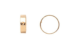 Bead Frame, Flat Ring 16K Gold-Finished Brass 10x2.5mm, fits Up To 8mm Beads sold per pack of 20