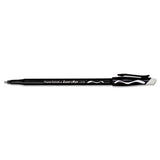Eraser Mate Ballpoint Stick Erasable Pen, Black Ink, Medium, Dozen