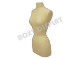 (Jf-f14/16w+BS-04) Roxy Display Female Body Form white with round metal base+Cap fabric. solid foam.