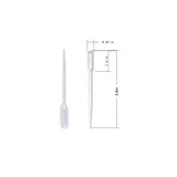 100Pcs Disposable Droppers 3ml Plastic Transfer Pipettes for Watercolor Art, Liquids, DIY Projects