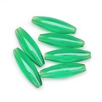 DARICE 06955-3-T12 144 Piece 19mm x 6mm Spaghetti Acrylic Oval Xmas Bead, Green