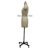 Female Sewing Dress Form Mannequin Fully Pinnable with Magnetic Removable Shoulders on Rolling Base Size 2 (Magnetic Series)