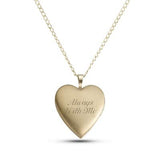 Things Remembered Personalized Sterling Silver Gold Heart Locket with Engraving Included