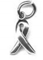 -CCSP-20 Cancer Awareness Ribbons Silver Plated