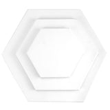 LB Canvas Boards for Painting,Hexagon Shape White Blank Stretched Canvas Boards for Oil or Acrylic Painting,Artist White Cotton Canvas Board,Kit DIY Gift for Kids Artist Painters Beginners 6 Pack