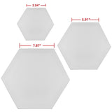 Hexagon Stretched Blank Canvas for Painting White Canvas Boards with Frame Set of 6 (12/10/8in )Canvases, Painting Supplies Art Board Paint Canvas Panels DIY Gift for Kids Adults Artist Hobby Painters