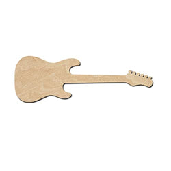Electric Guitar Wood Cutouts for crafts, Laser Cut Wood Shapes 5mm thick Baltic Birch Wood, Multiple Sizes Available
