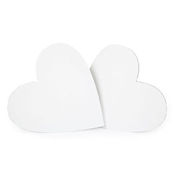 Transon Heart Shaped Canvas 12" for Painting Primed 2 Pcs