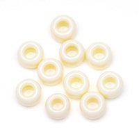 Pony Beads, Opaque Ivory, 480pc Pkg