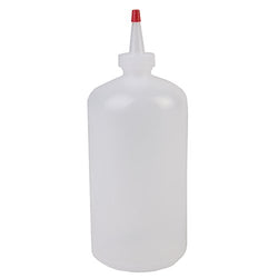 Consolidated Plastics Boston Round Bottles with Yorker Dispensing Cap, LDPE, 32 oz, 12 Piece