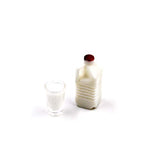 Togudot 1:12 Miniature Milk Bottle Glass Set Dollhouse Mini Kitchen Decoration Accessories