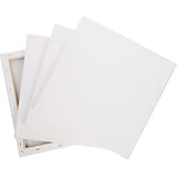 Tosnail 8 Pack 11.75" x 11.75" Square Artist Painting Canvas Panels White Blank Stretched Canvas Canvas Board for Oil or Acrylic Painting Party