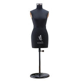 lavandeform Half Scale Dress Form（Not Adult Full Size）1:2 Miniature Sewing Half Size Mannequin. straightly into Body Inside, Fully Pinnable Dressmaker Dummy. (Black)