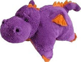 Purple Dragon Zoopurr Pets 19" Large, 2-in-1 Stuffed Animal and Pillow | Expandable Cushion |