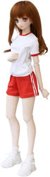Petite Marie Japan for 1/3 Doll 23 inch 60cm DD (Dollfie Dream) BJD Quarter Pants Sportswear Doll Clothes with White Lines (Red) [No.0170] Clothes Only not Include Doll