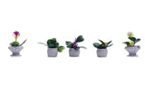 Togudot Miniature Potted Plants Dollhouse Mini Plant Bonsai Flower Model Tiny Fake Greenery Decoration 27 Pcs