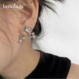 Cross Star Crystal Earrings