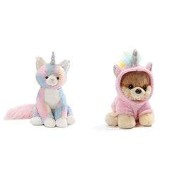 GUND Rainbow Shimmer Caticorn Plush Stuffed Unicorn Cat, 9", Multicolor & Itty Bitty Boo, Multicolor, 5 inches, 4060859