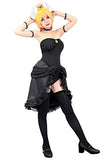 C-ZOFEK Women's Koopa Bowsette Cosplay Costume Black Dress with Accessories (X-Small)