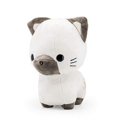 Bellzi Siamese Cat Cute Stuffed Animal Plush Toy - Adorable Brown and White Pet Kitty Plushies and Gifts - Perfect Present for Kids, Babies, Toddlers - Sami